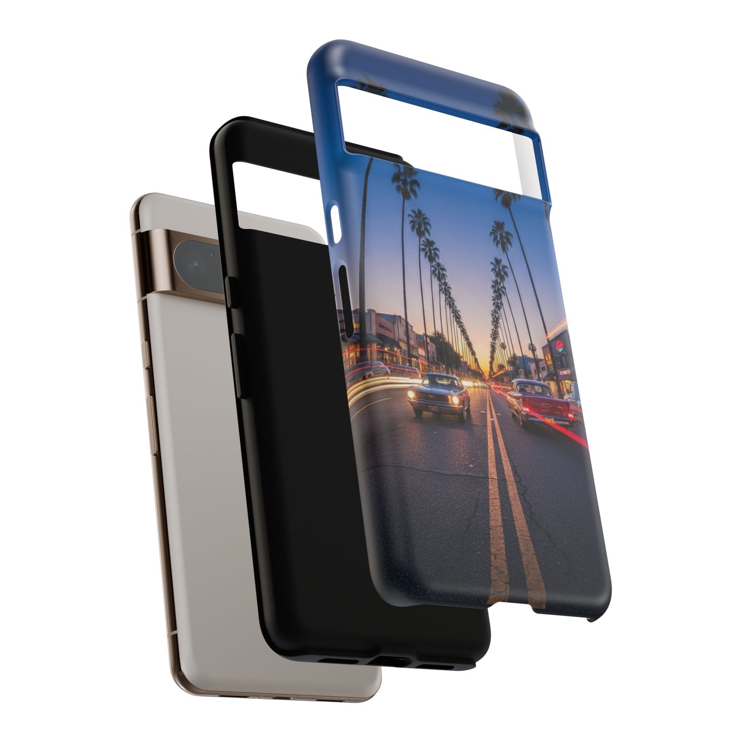 LA Sunset Boulevard Phone Case | Palm Tree Sunset Aesthetic | City Night Tough Case