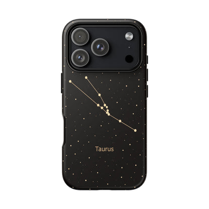 Taurus Zodiac Constellation Phone Case – Luxe Gold Celestial Cover
