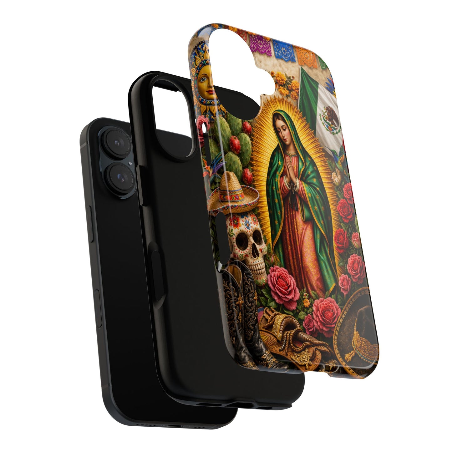 Virgen de Guadalupe Phone Case Mexican Floral iPhone Samsung Pixel Case
