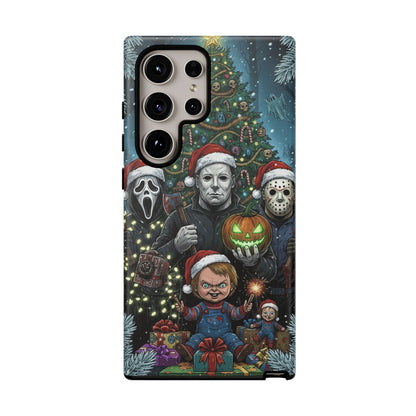 Christmas Horror Phone Case – Festive Slasher Collage Tough Case (iPhone, Samsung, Pixel)