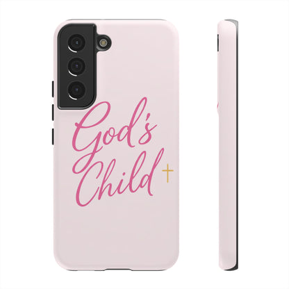 Gods Child Phone Case Christian Pink Aesthetic Tough iPhone Case