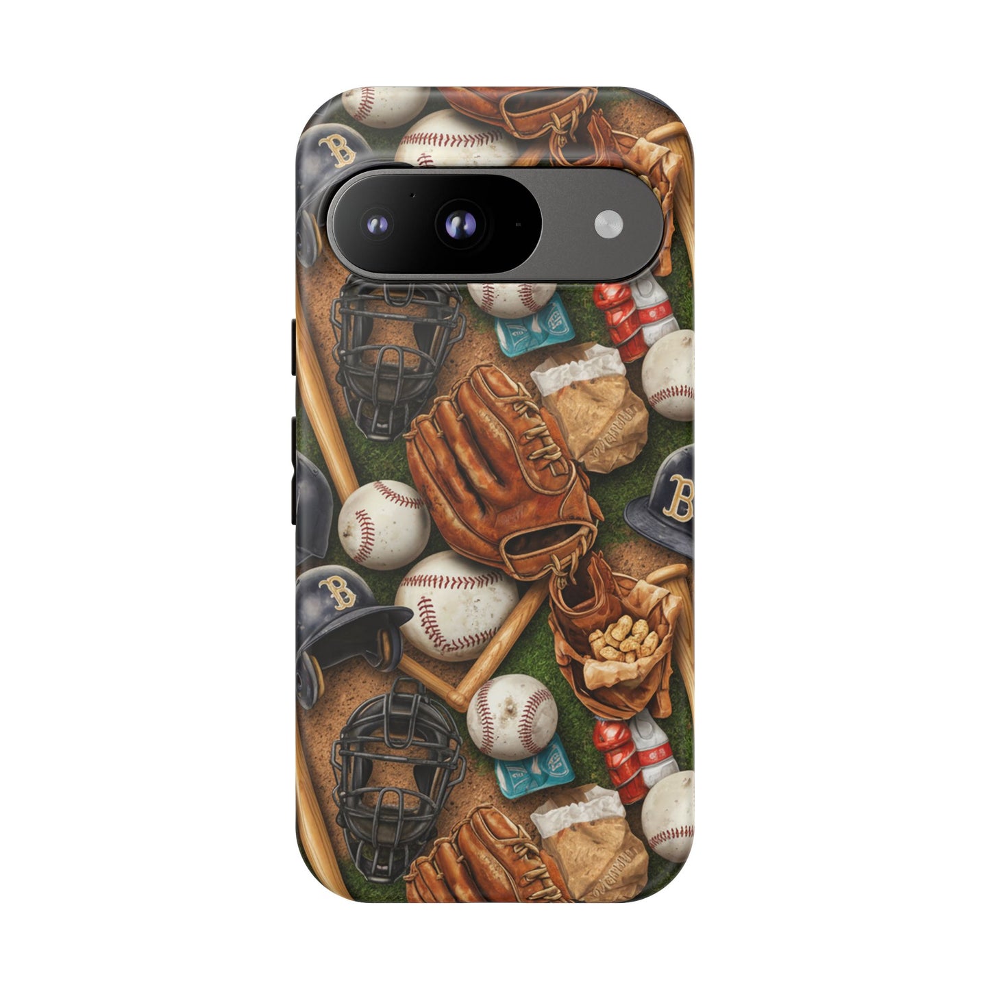 Baseball Gear Collage Phone Case – Vintage Baseball Equipment Sports Tough Case