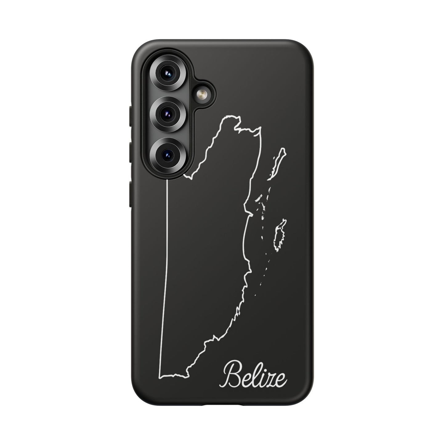 Belize Outline Phone Case – Minimal Country Map Tough Case (iPhone, Samsung, Pixel)