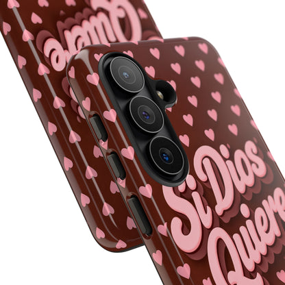 Si Dios Quiere Phone Case Latina Aesthetic Pink Hearts iPhone Samsung