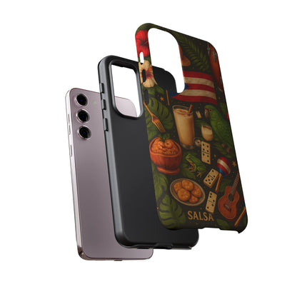 Puerto Rican Culture Phone Case | Boricua Icons Caribbean Aesthetic Tough Protective Case
