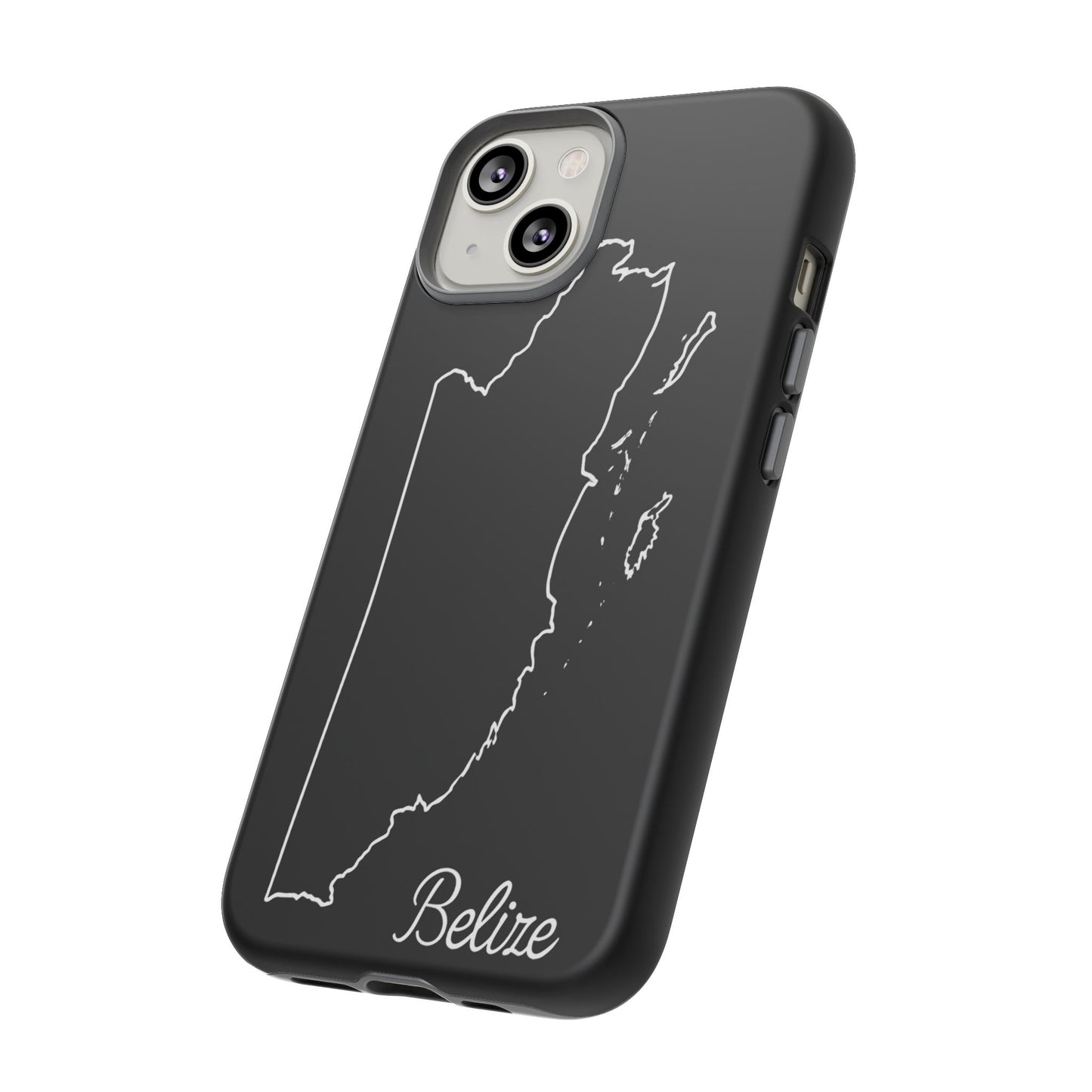 Belize Outline Phone Case – Minimal Country Map Tough Case (iPhone, Samsung, Pixel)