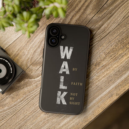 Walk by Faith Not by Sight Christian Phone Case Bible Verse Faith Cover