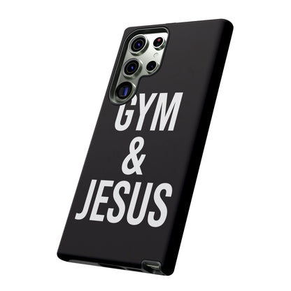 Gym & Jesus Phone Case Christian Faith Workout Gym Motivation Case