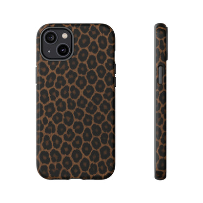 Brown Leopard Print Phone Case | Classic Animal Print Aesthetic Tough Protective Case