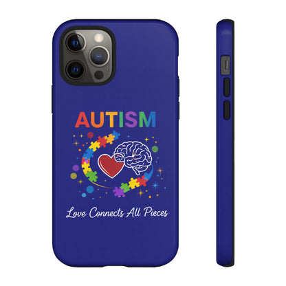 Autism Awareness Tough Case – "Love Connects All Pieces" Phone Case for Iphone, Samsung Galaxy and Pixel