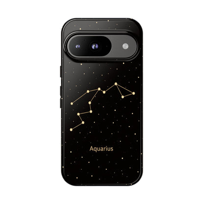 Aquarius Zodiac Constellation Phone Case – Luxe Gold Celestial Cover