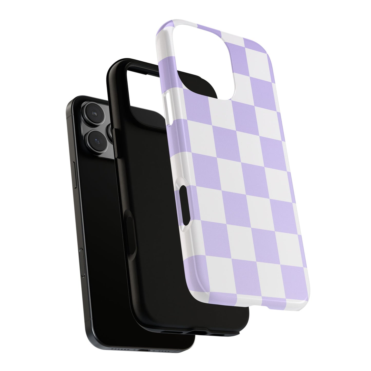 Lavender Checkerboard Phone Case | Pastel Aesthetic Tough Case
