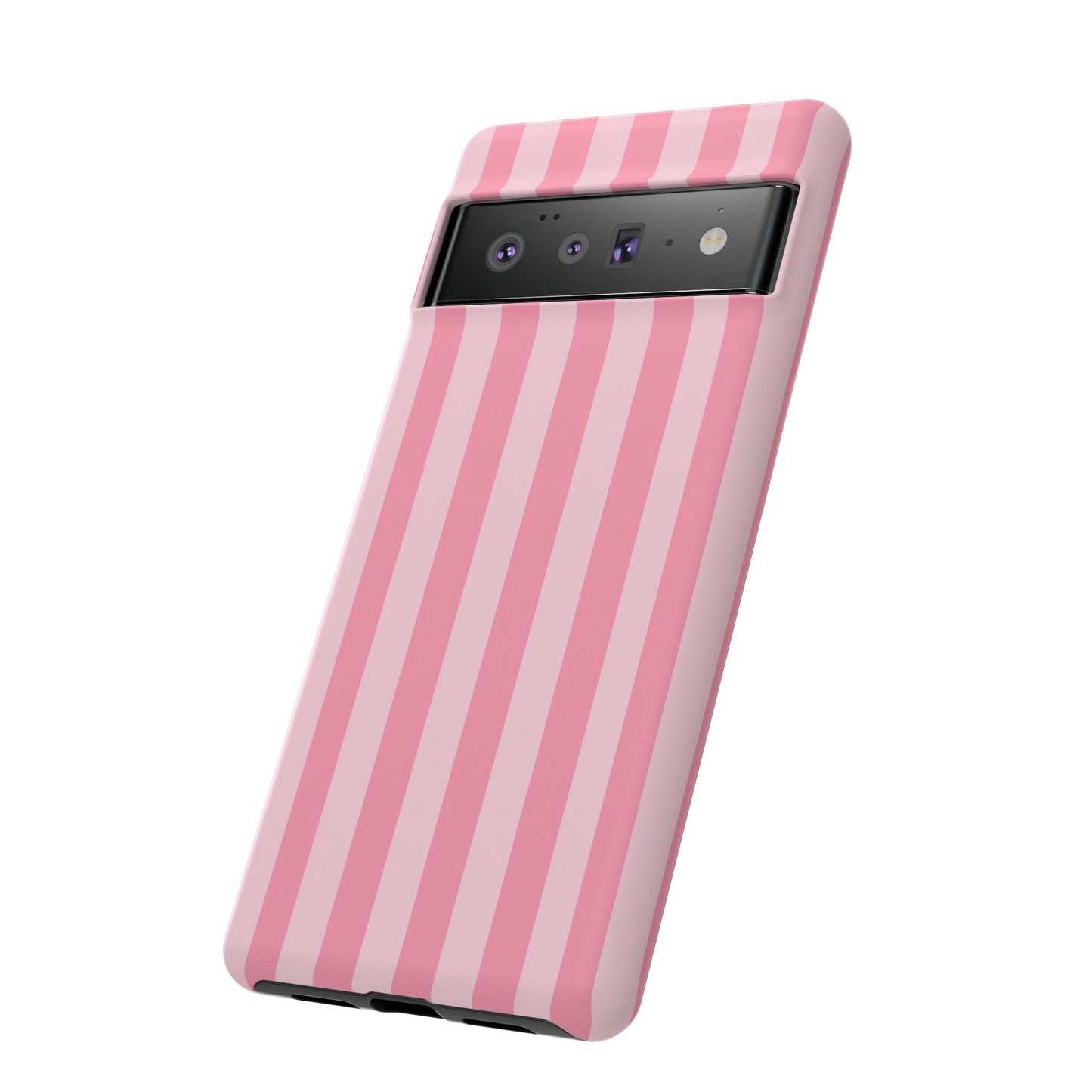 Pink Vertical Stripe Phone Case | Minimal Pastel Stripes Tough Case