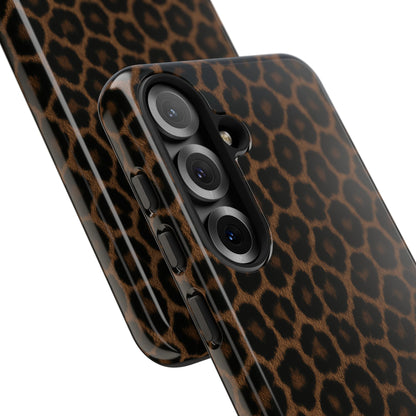 Brown Leopard Print Phone Case | Classic Animal Print Aesthetic Tough Protective Case