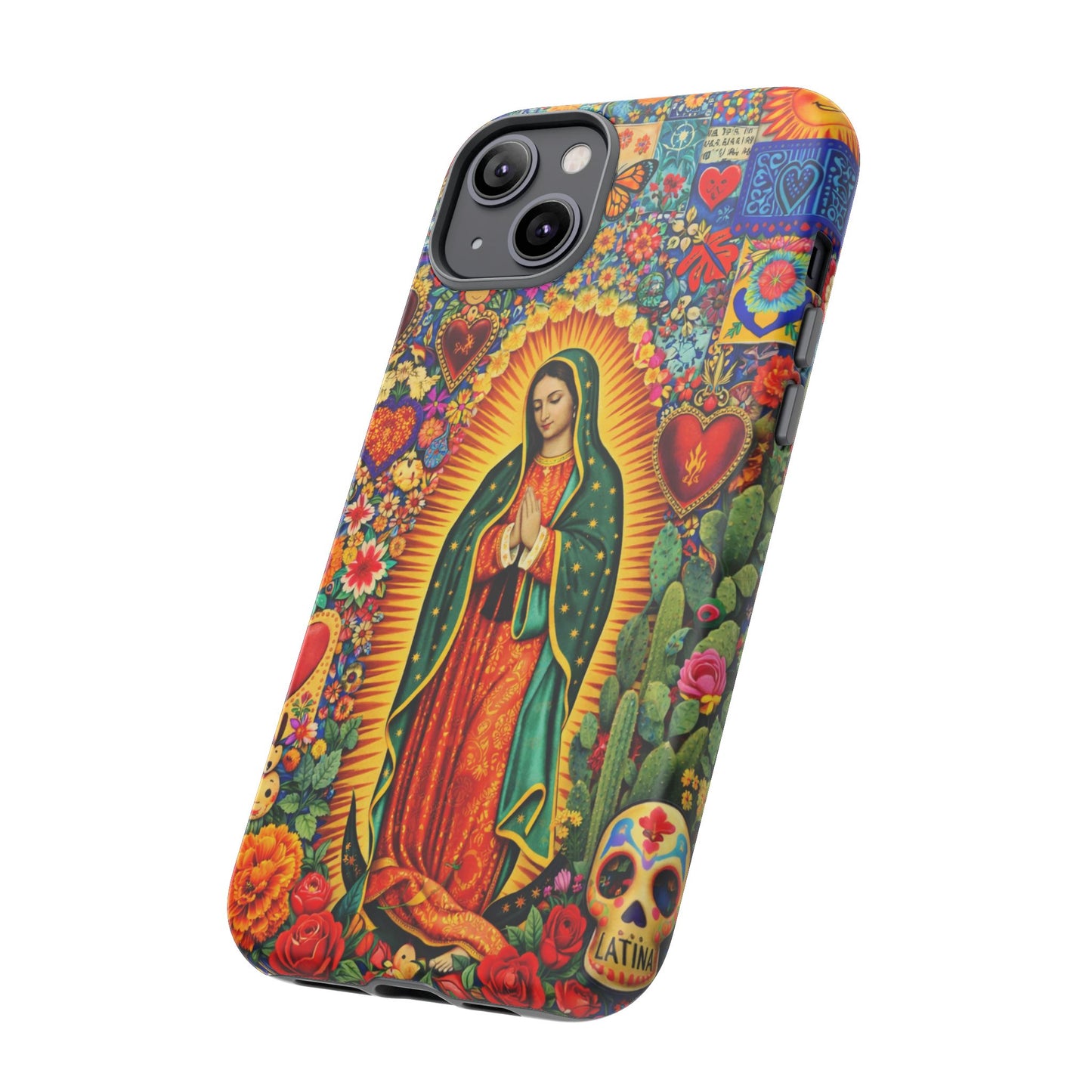 Virgin Mary Guadalupe Phone Case Mexican Folk Art Tough Cover iPhone Samsung