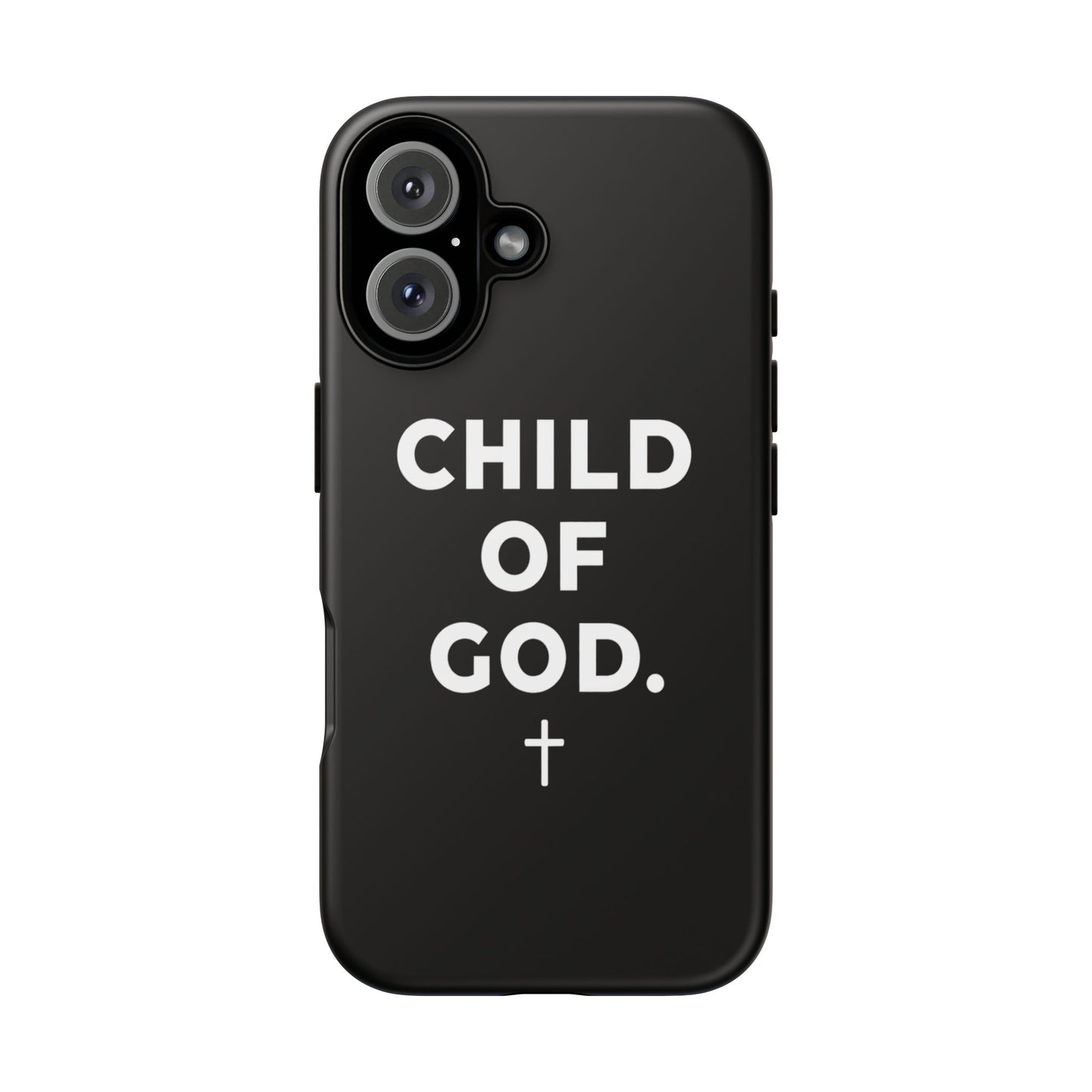 Child of God Phone Case Christian Black Aesthetic Cross Tough Cover