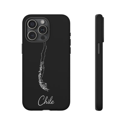 Chile Outline Phone Case – Minimal Country Map Tough Case (iPhone, Samsung, Pixel)