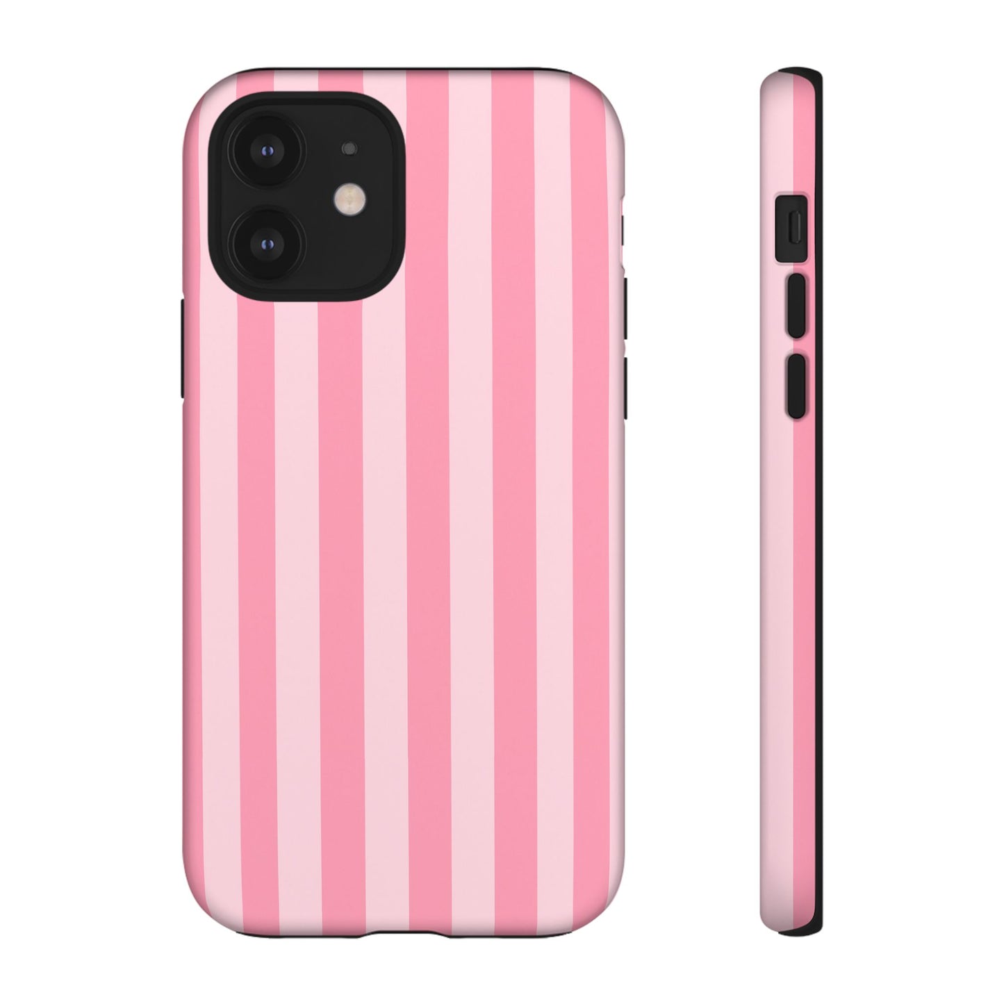 Pink Stripe Phone Case – Pastel Coquette Aesthetic Tough Protective Case