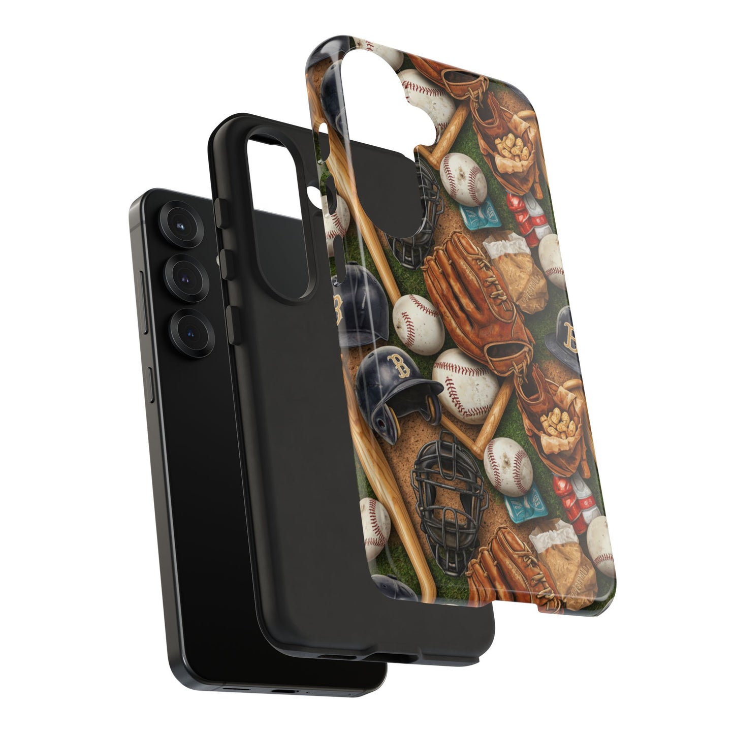 Baseball Gear Collage Phone Case – Vintage Baseball Equipment Sports Tough Case