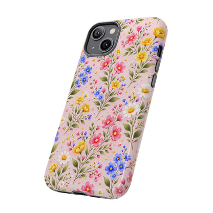Wildflower Floral Phone Case Vintage Spring Meadow Tough Cover