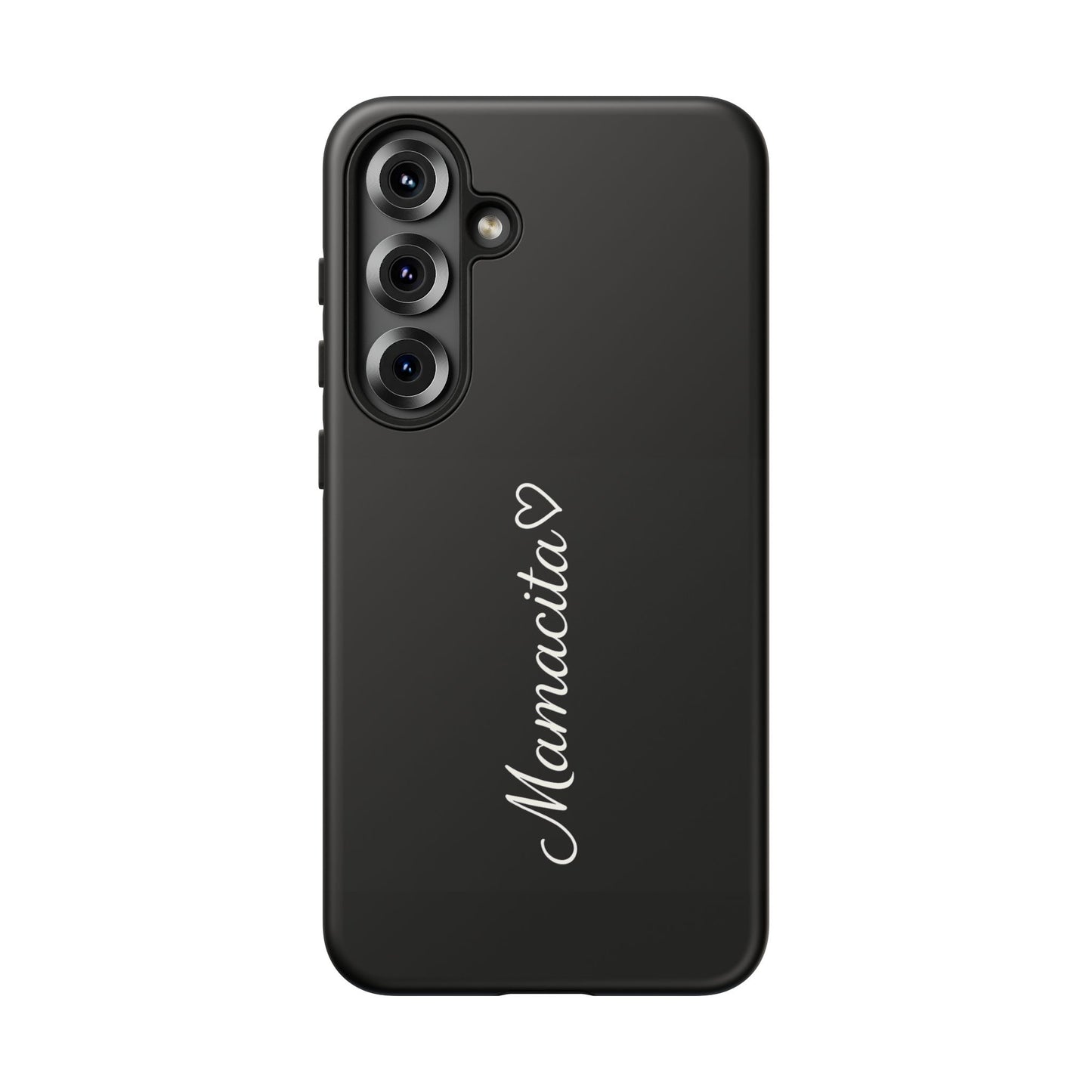 Mamacita Script Phone Case | Minimal Black Tough Case | Sleek Aesthetic Cover