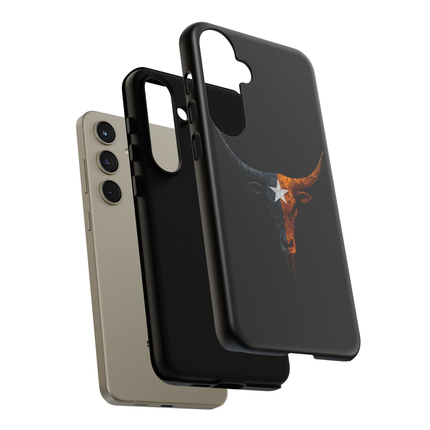 Texas Longhorn Skull Phone Case Western Cowboy Bull iPhone Samsung Cover