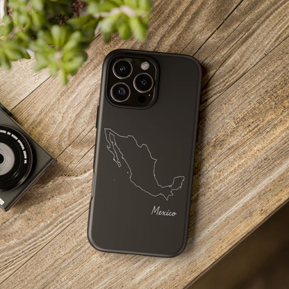 Mexico Outline Phone Case – Minimal Country Map Tough Case (iPhone, Samsung, Pixel)