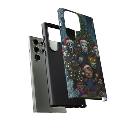 Christmas Horror Phone Case – Festive Slasher Collage Tough Case (iPhone, Samsung, Pixel)