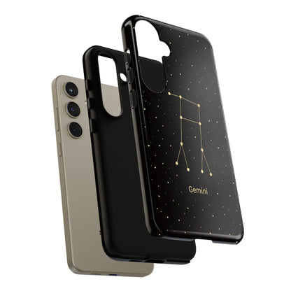 Gemini Zodiac Constellation Phone Case – Luxe Gold Celestial Cover