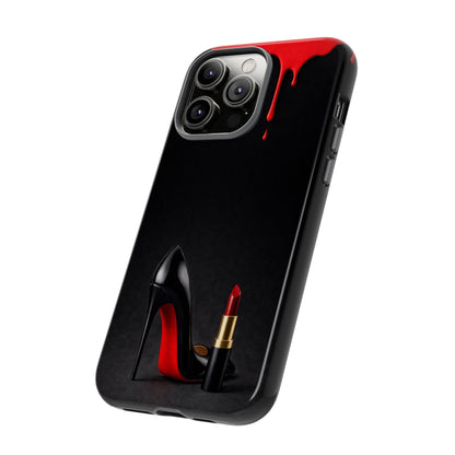 Dark Feminine Red Drip Phone Case – Gothic Glam Tough Cover