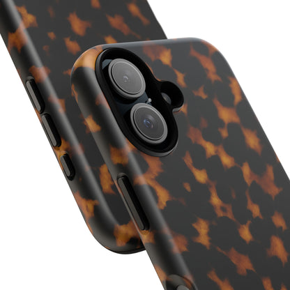 Tortoiseshell Pattern Tough Phone Case | Classic Leopard-Style Protective Cover