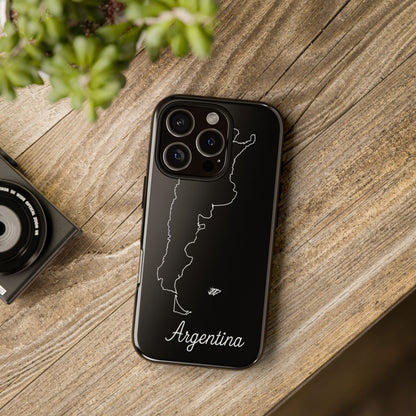 Argentina Outline Phone Case – Minimal Country Map Tough Case (iPhone, Samsung, Pixel)