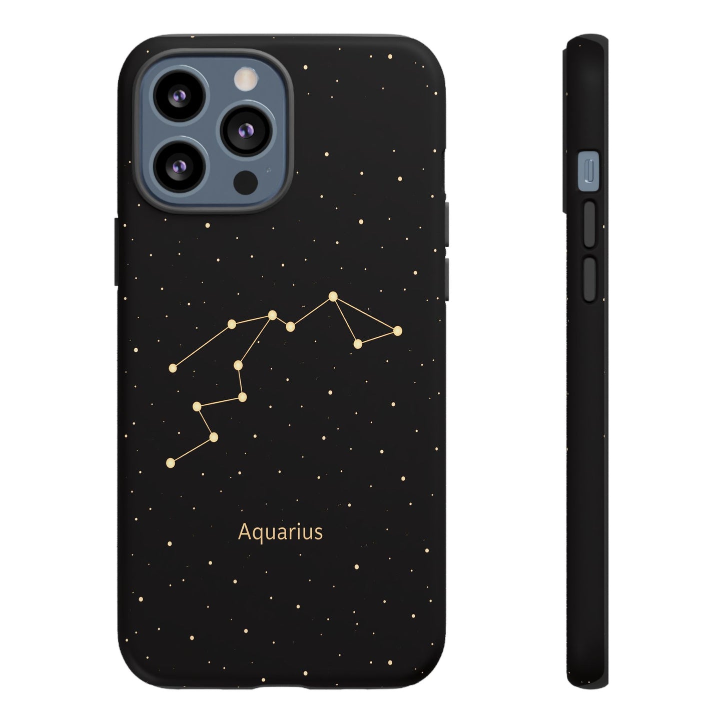 Aquarius Zodiac Constellation Phone Case – Luxe Gold Celestial Cover