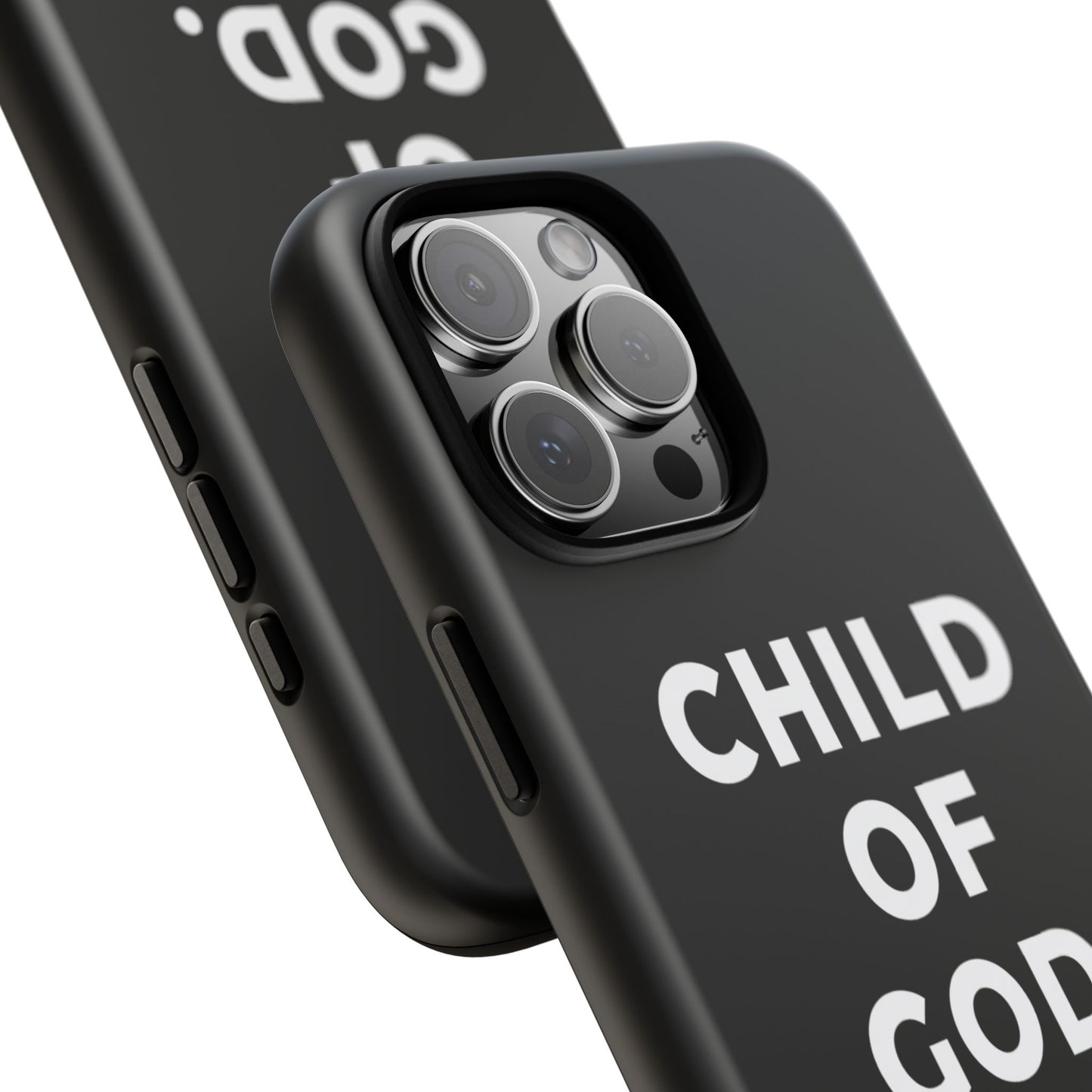 Child of God Phone Case Christian Black Aesthetic Cross Tough Cover