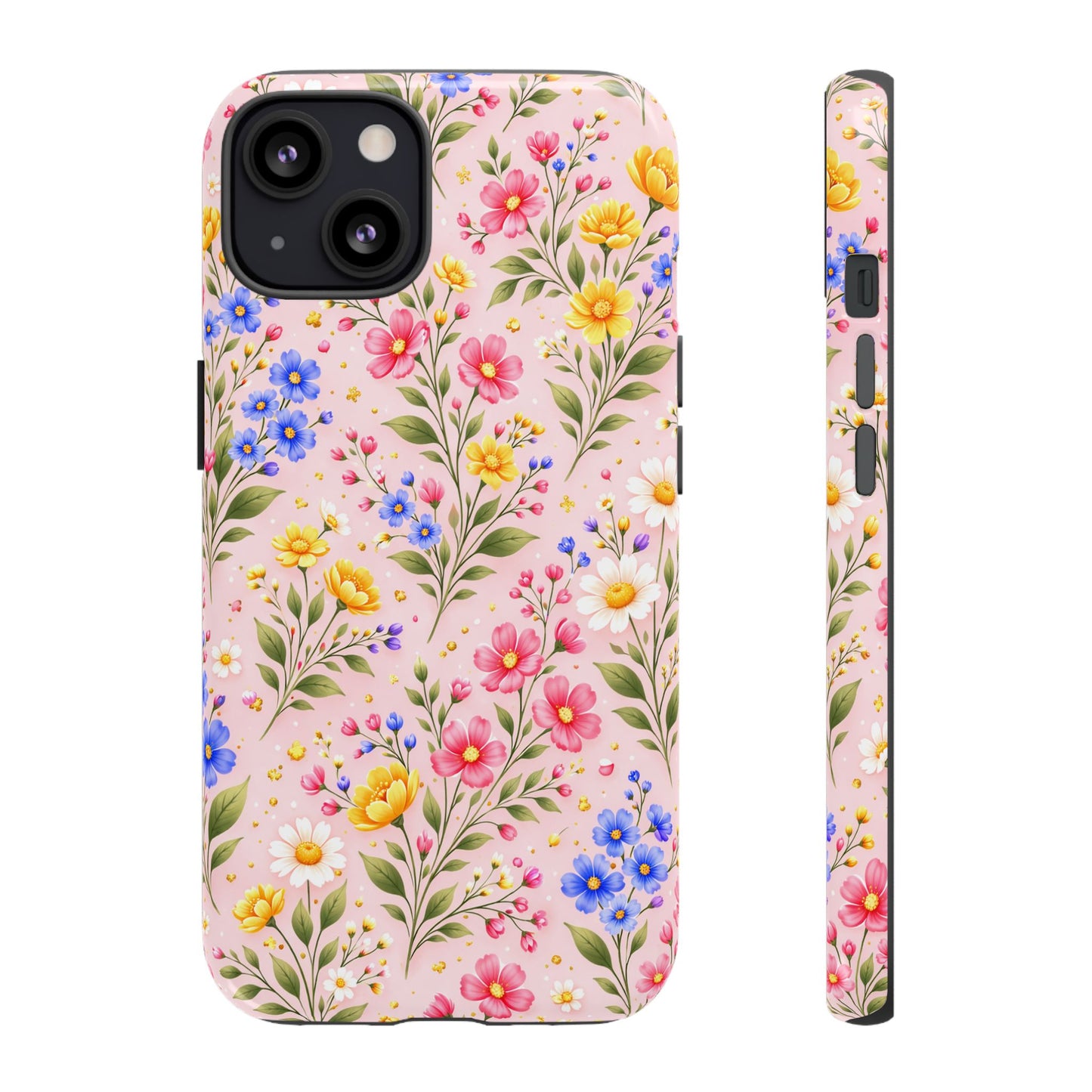 Wildflower Floral Phone Case Vintage Spring Meadow Tough Cover