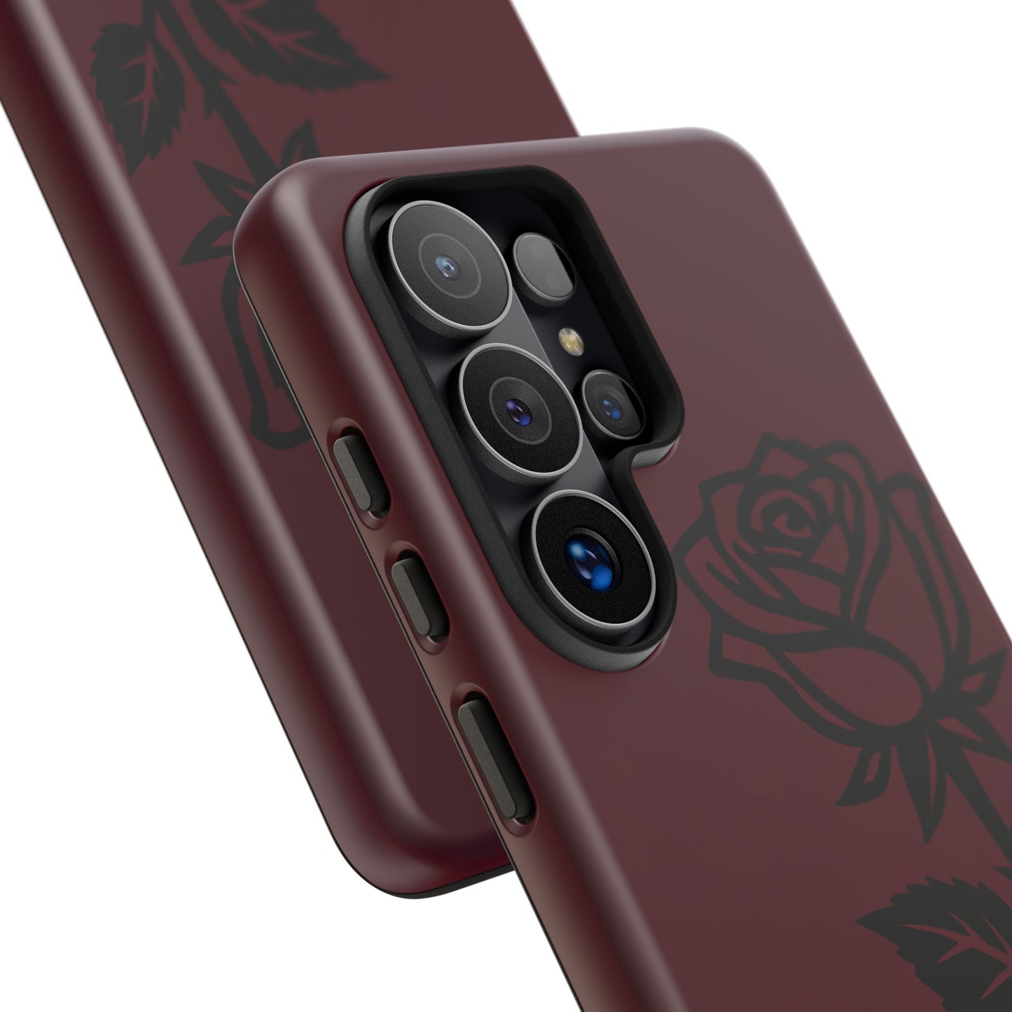 Black Rose Burgundy iPhone Case | Dark Aesthetic Shockproof Protective Cover