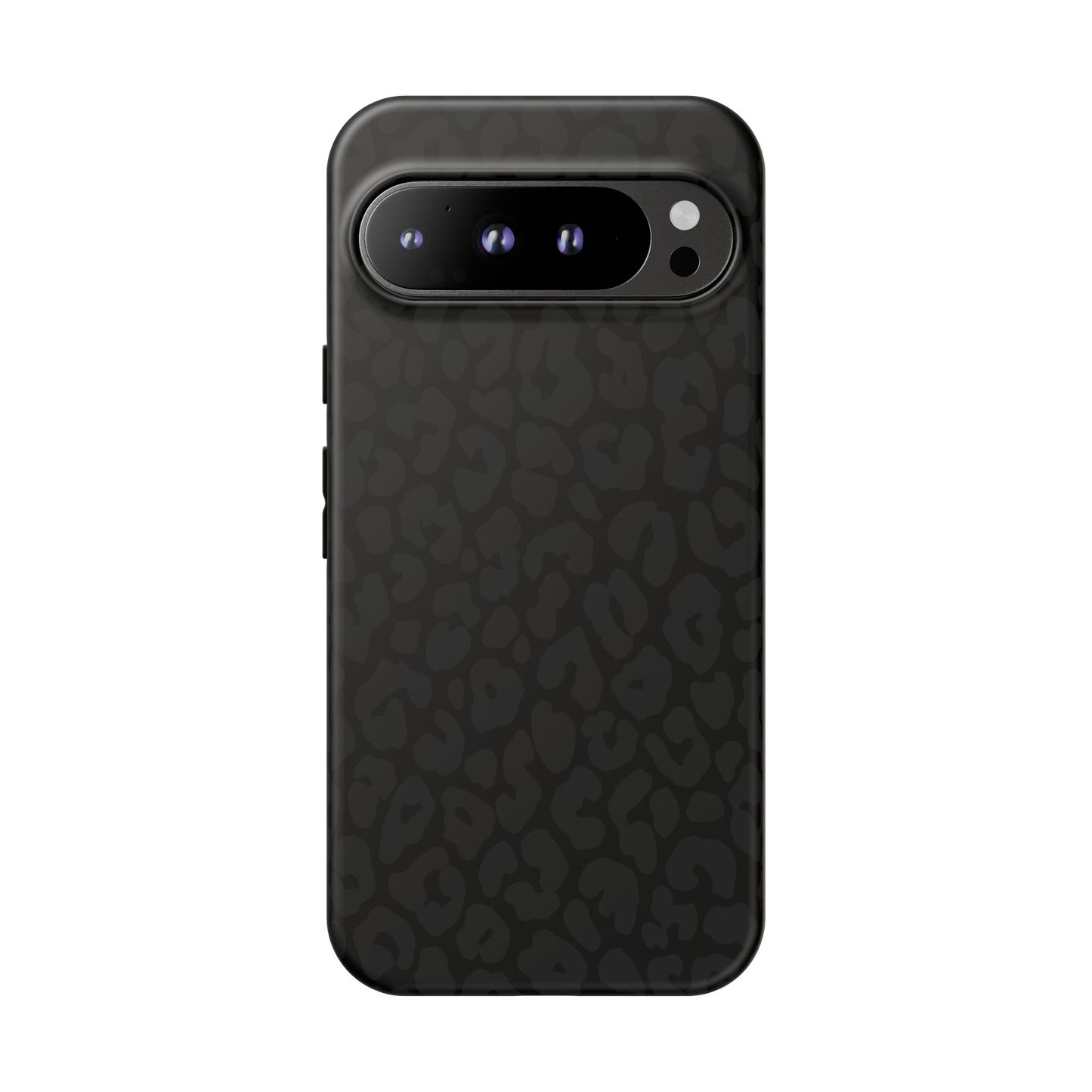 Black Leopard Phone Case | Black on Black Leopard Print Tough iPhone & Samsung Case | Matte or Glossy Protective Cover