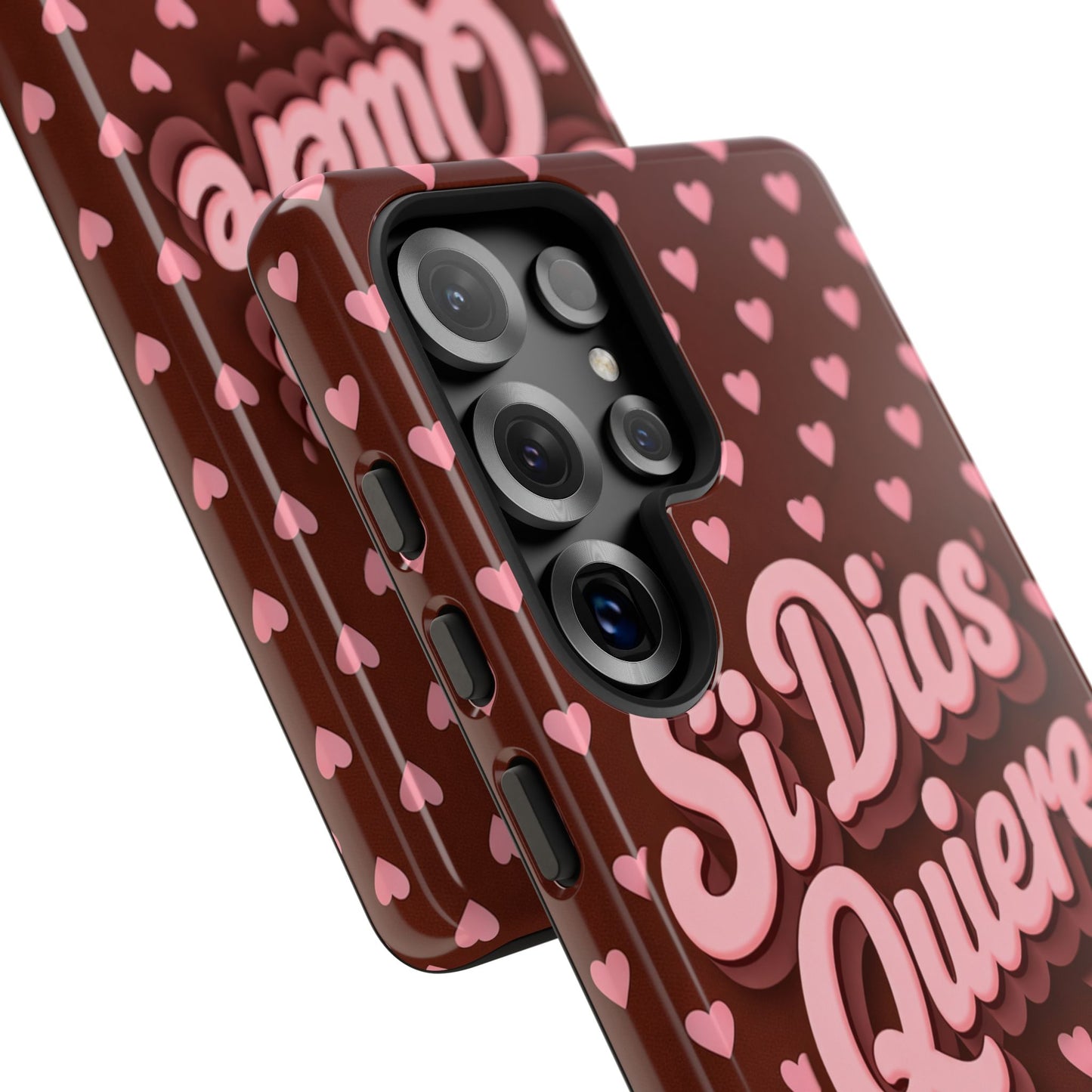 Si Dios Quiere Phone Case Latina Aesthetic Pink Hearts iPhone Samsung