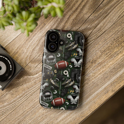 Football Pattern Phone Case – Sports Fan Tough Protective Game Day Case
