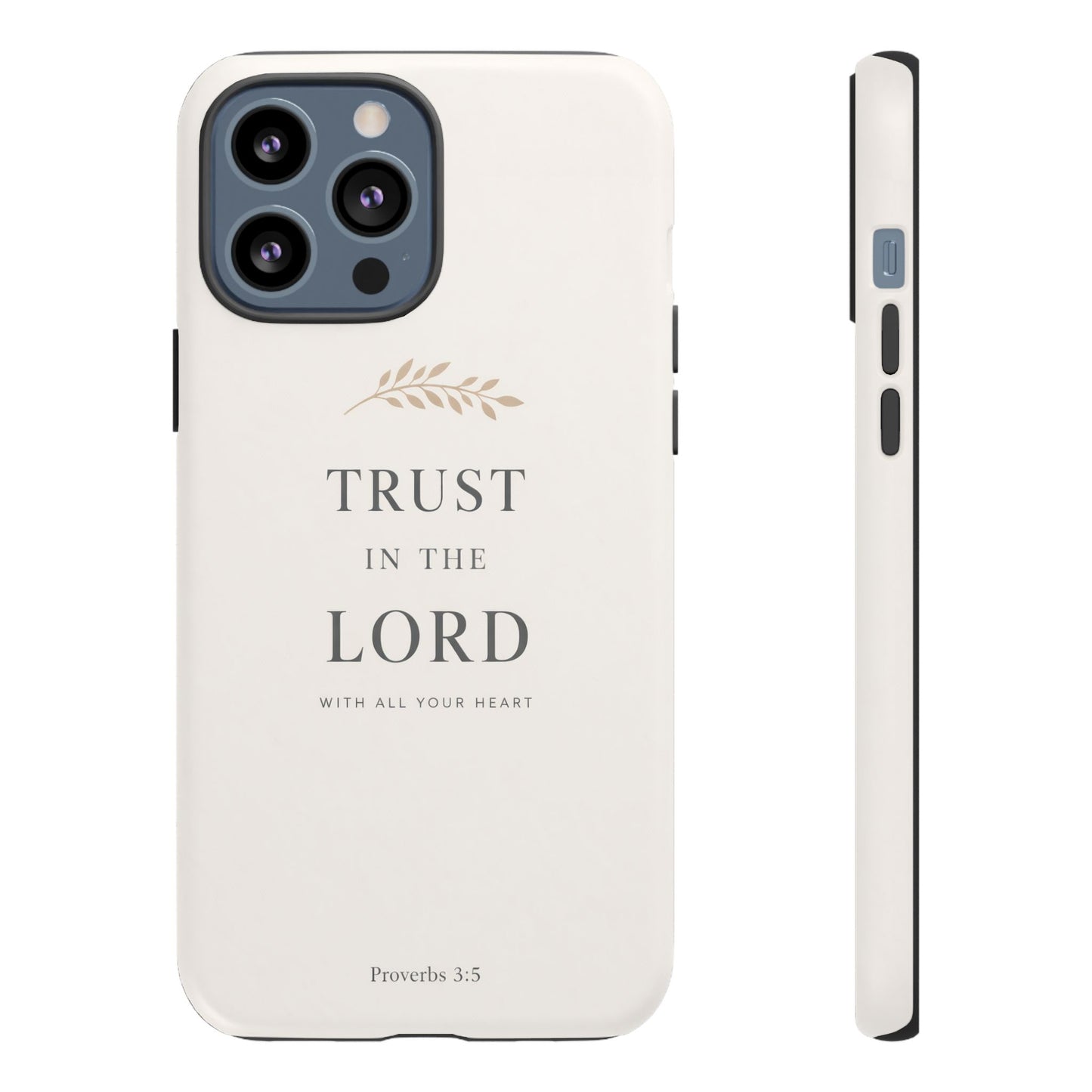 Proverbs 3:5 Christian Phone Case Trust in the Lord Minimalist Faith Cover