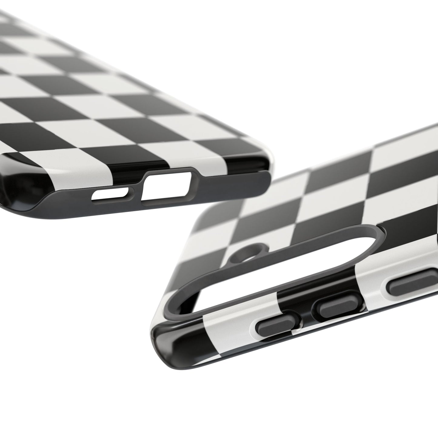 Black & White Checkerboard Phone Case – Classic Aesthetic Tough Protective Case for Iphone, Samsung Galaxy and Pixel