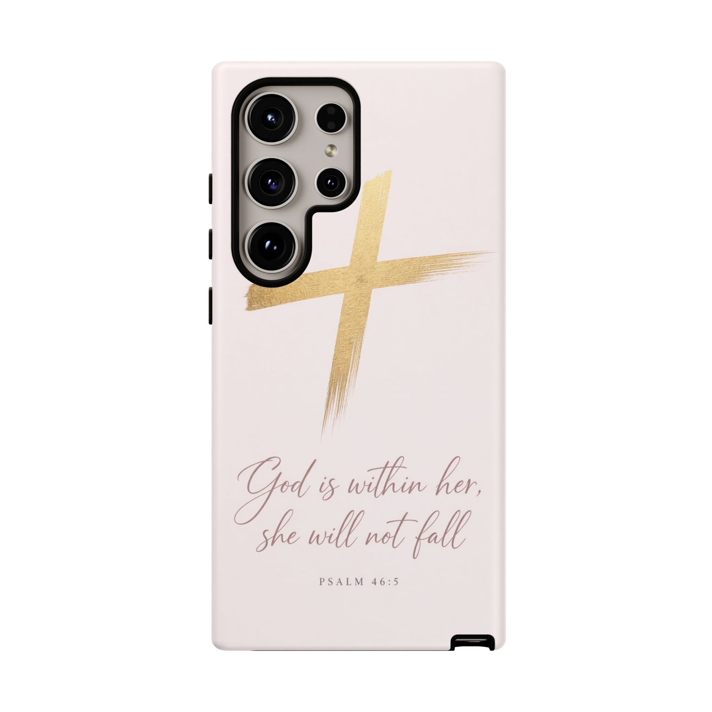 Psalm 46:5 God Is Within Her Christian Cross Phone Case Faith Gift