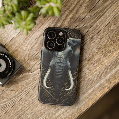 Elephant Mandala Phone Case | Minimal Gold Accent Tough Case
