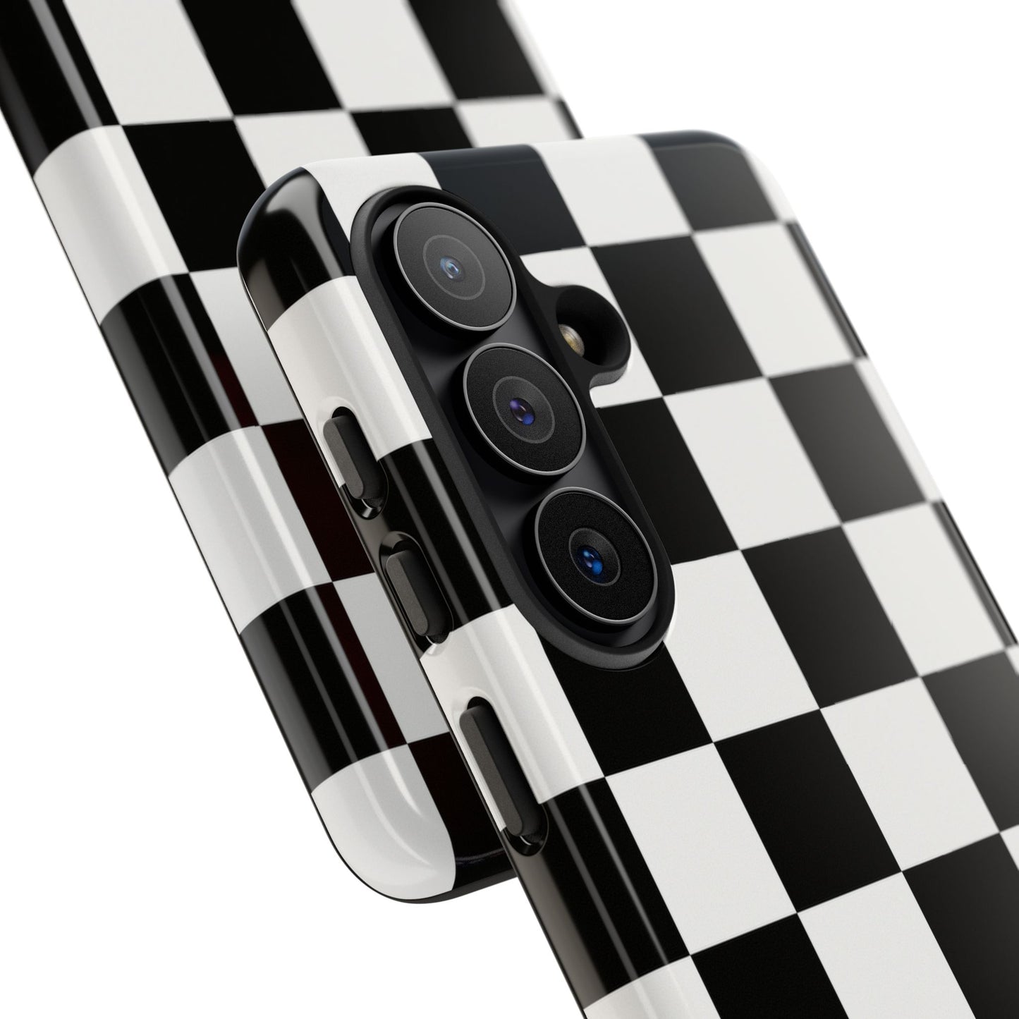 Black & White Checkerboard Phone Case – Classic Aesthetic Tough Protective Case for Iphone, Samsung Galaxy and Pixel