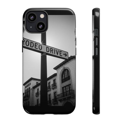 Rodeo Drive Phone Case | Los Angeles Aesthetic Black & White Photography | Luxury LA Street Tough Case for iPhone & Samsung