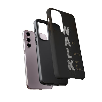 Walk by Faith Not by Sight Christian Phone Case Bible Verse Faith Cover