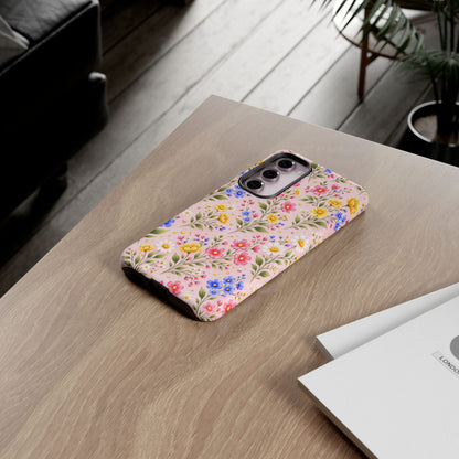 Wildflower Floral Phone Case Vintage Spring Meadow Tough Cover