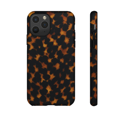 Tortoiseshell Pattern Tough Phone Case | Classic Leopard-Style Protective Cover