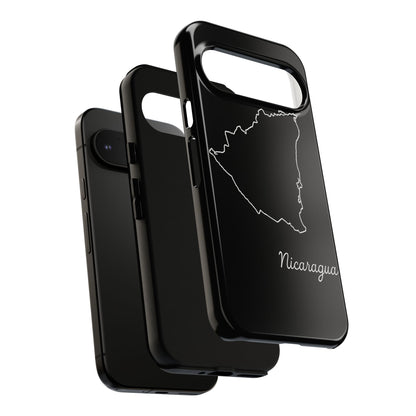 Nicaragua Outline Phone Case – Minimal Country Map Tough Case (iPhone, Samsung, Pixel)
