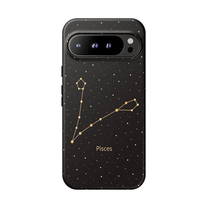 Pisces Zodiac Constellation Phone Case – Luxe Gold Celestial Cover